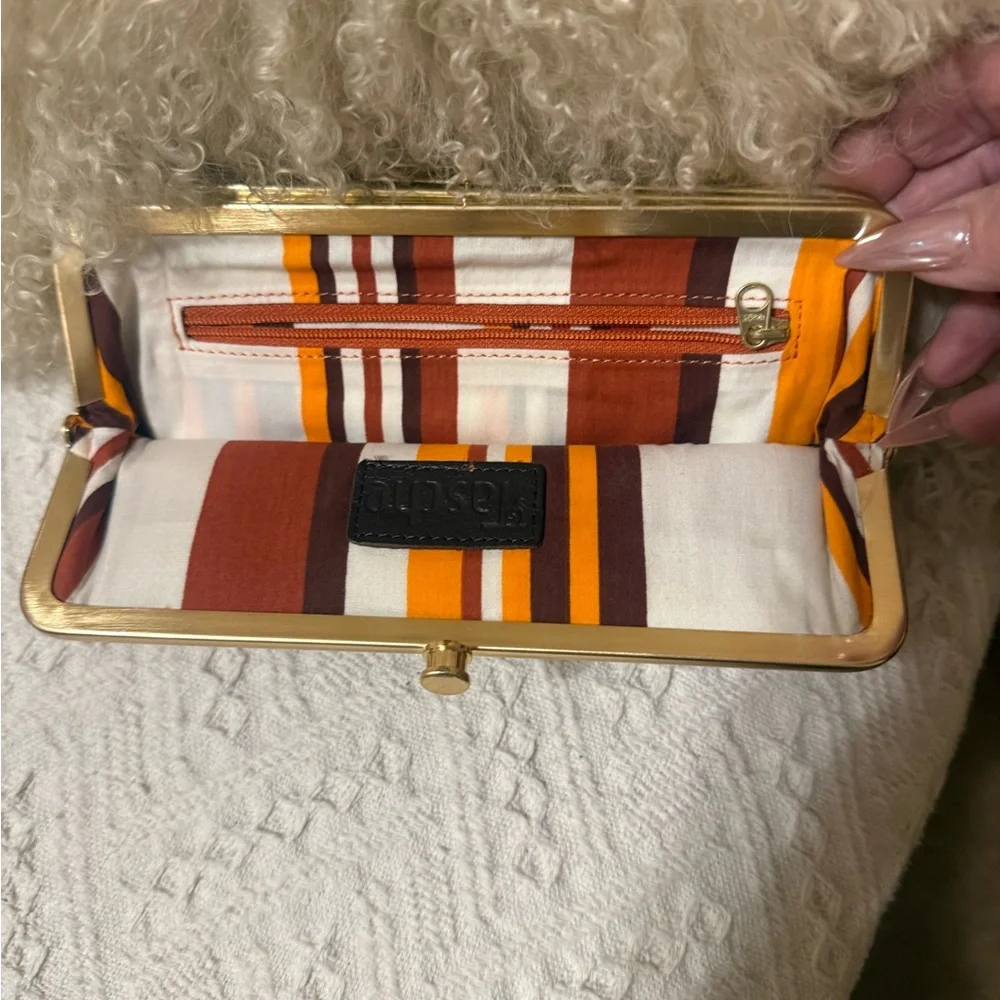Tasche Burnt Orange Leather Clutch